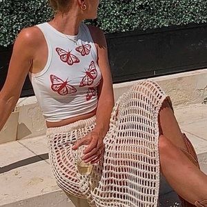 NWT VRG Girl Wasted Love Butterfly Top